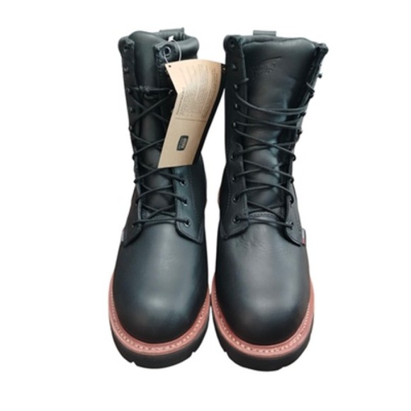 Red Wing 4416 Boots Mens Size 8.5 D Black Waterproof‎ Insulated Vibram Sole Work
